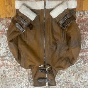 Short Sherling winter jacket with fur